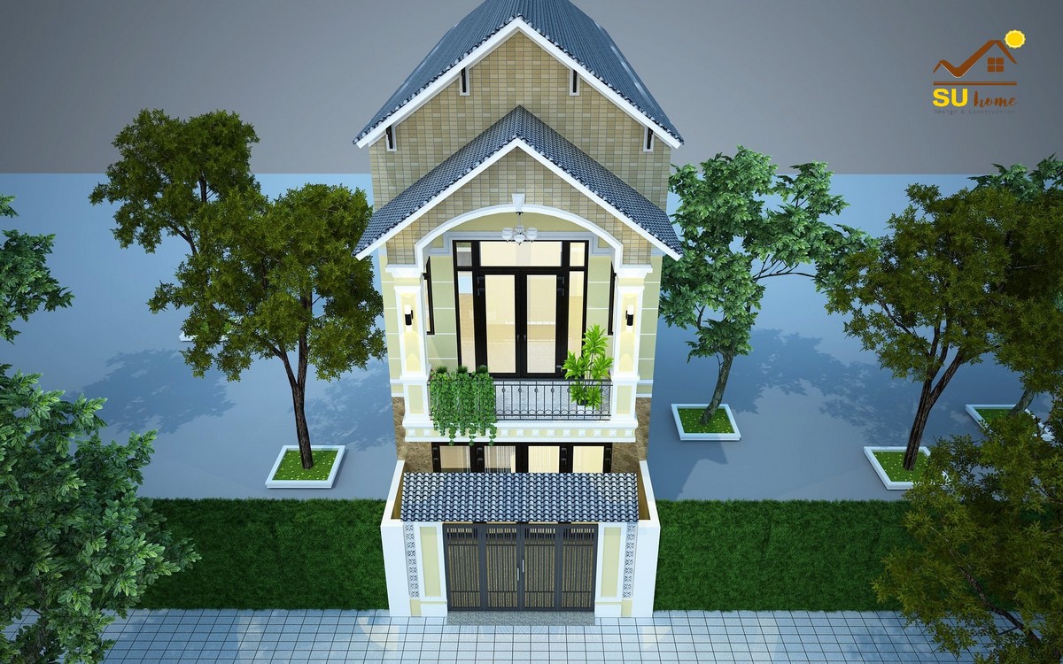 Nhà phố mái thái anh Huỳnh Hòa - 02 tầng